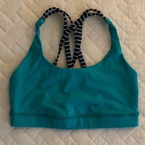 Lululemon Turquoise Blue Energy Bra Size 4